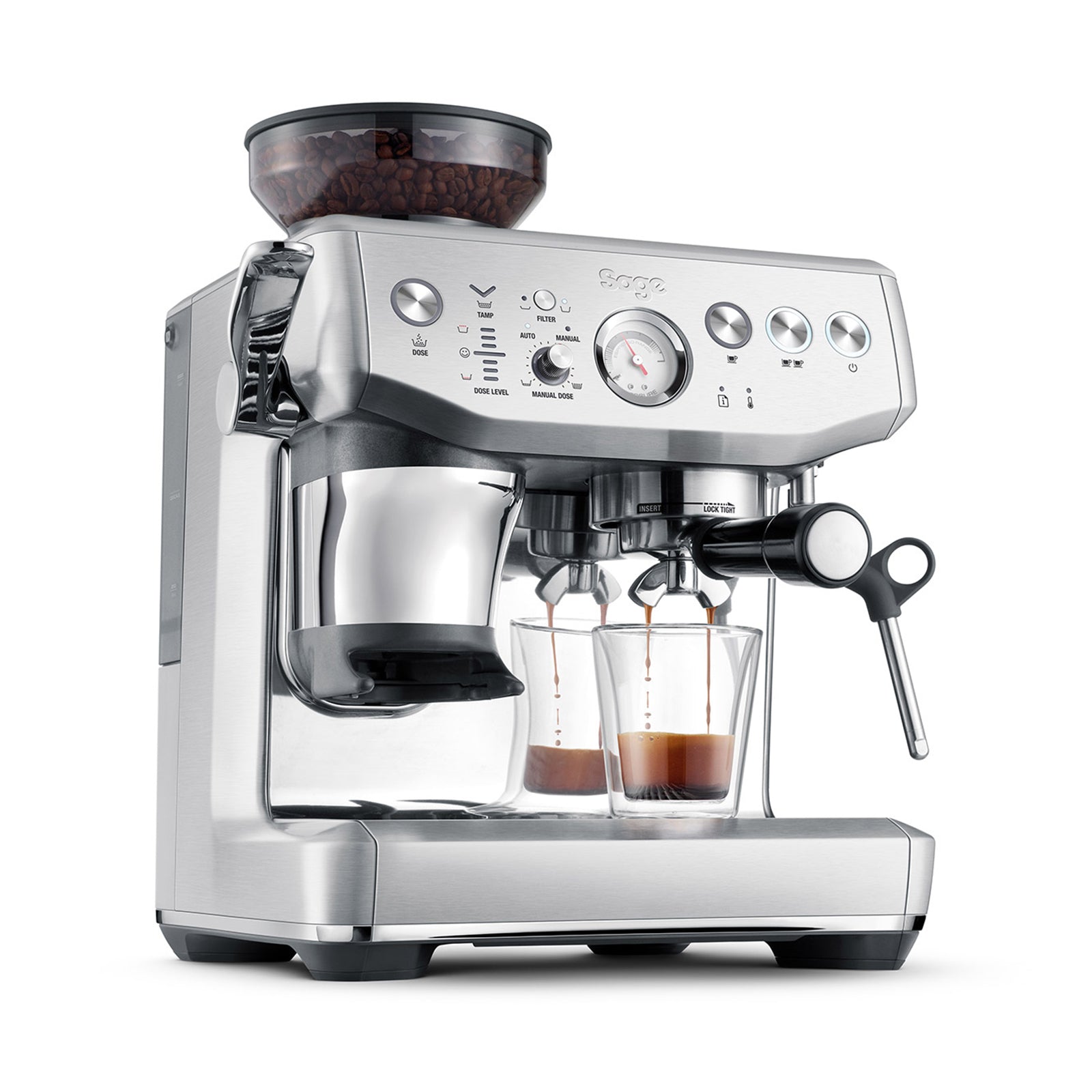 Sage Barista Express Impress Coffee Machine Brushed Steel